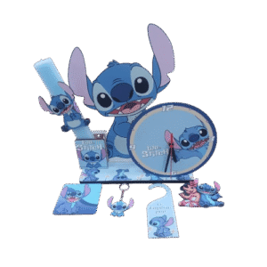 Πασχαλινή Λαμπάδα Stitch με Επιτραπέζιο Ρολόι