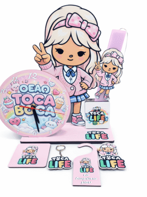 file_000000000f4471fdbbd3c58328d563ed Πασχαλινή Λαμπάδα Toca Boca με Επιτραπέζιο Ρολόι