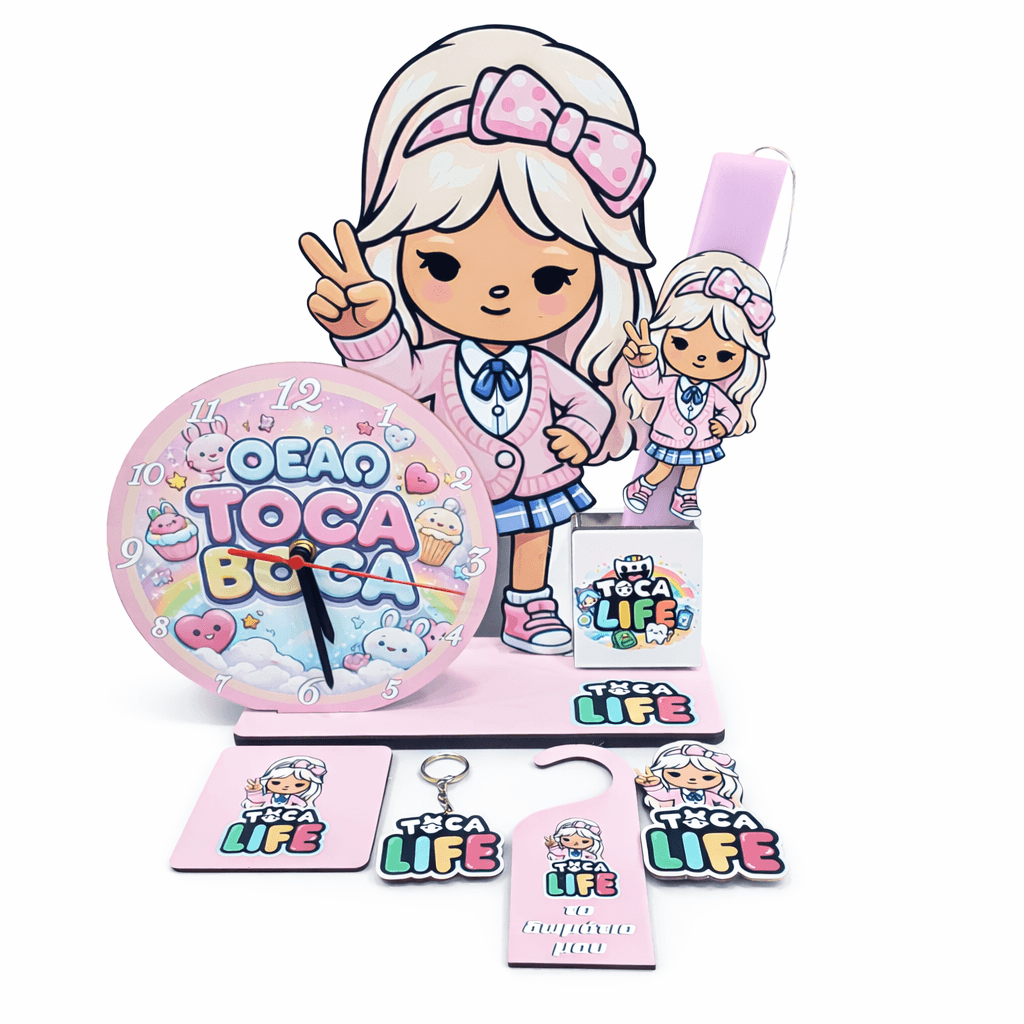 Πασχαλινή Λαμπάδα Toca Boca με Επιτραπέζιο Ρολόι
