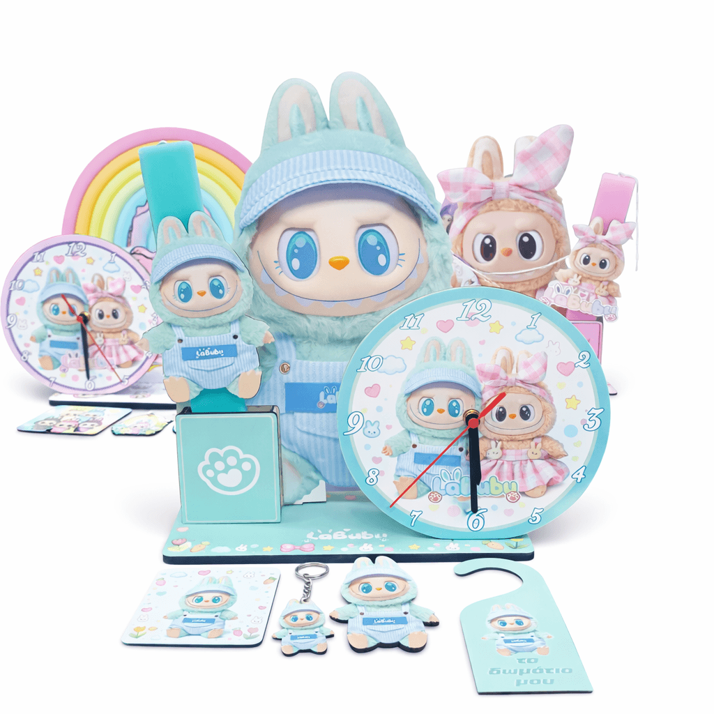 Πασχαλινή Λαμπάδα LABUBU με Επιτραπέζιο Ρολόι