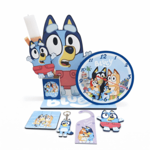 Πασχαλινή Λαμπάδα Bluey με Επιτραπέζιο Ρολόι