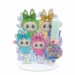 Πασχαλινή Λαμπάδα  Labubu με διακοσμητικό σταντ