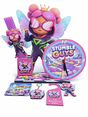 Πασχαλινή Λαμπάδα Stumble Guys με Επιτραπέζιο Ρολόι