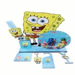 Πασχαλινή Λαμπάδα Μπομπ ο Σφουγγαράκης με Επιτραπέζιο Ρολόι