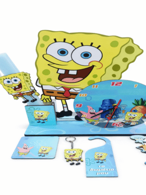 Πασχαλινή Λαμπάδα Μπομπ ο Σφουγγαράκης με Επιτραπέζιο Ρολόι