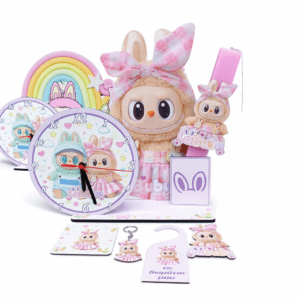 Πασχαλινή Λαμπάδα LABUBU με Επιτραπέζιο Ρολόι