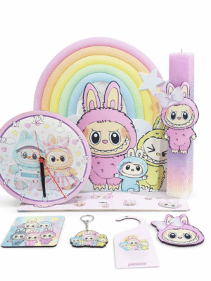 Πασχαλινή Λαμπάδα LABUBU με Επιτραπέζιο Ρολόι