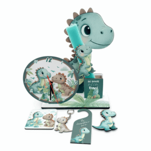 Πασχαλινή Λαμπάδα Δεινόσαυρος με Επιτραπέζιο Ρολόι