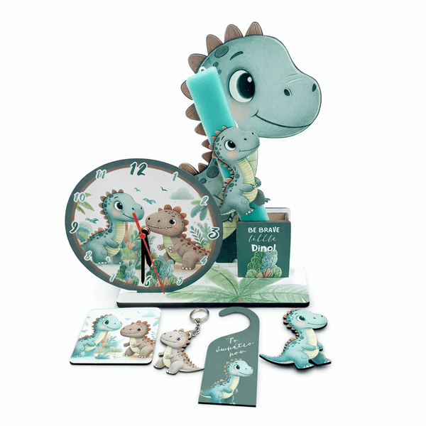 Πασχαλινή Λαμπάδα Δεινόσαυρος με Επιτραπέζιο Ρολόι