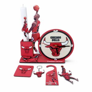 Πασχαλινή Λαμπάδα Δώρου CHICAGO BULLS με Ρολόι & Συλλεκτικά Αξεσουάρ