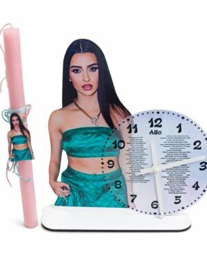 viber_image_2026-03-16_22-39-09-432 Πασχαλινή Λαμπάδα Αναστασία με Επιτραπέζιο Ρολόι & Στίχο Τραγουδιού