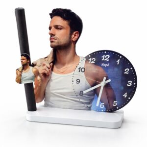 Πασχαλινή Λαμπάδα Αργυρός με Επιτραπέζιο Ρολόι & Στίχο Τραγουδιού