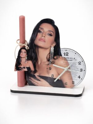 Πασχαλινή Λαμπάδα Καλλιμάνη με Επιτραπέζιο Ρολόι & Στίχο Τραγουδιού