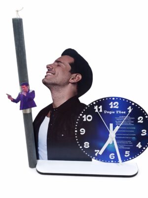 Πασχαλινή Λαμπάδα Φέρρης με Επιτραπέζιο Ρολόι & Στίχο Τραγουδιού